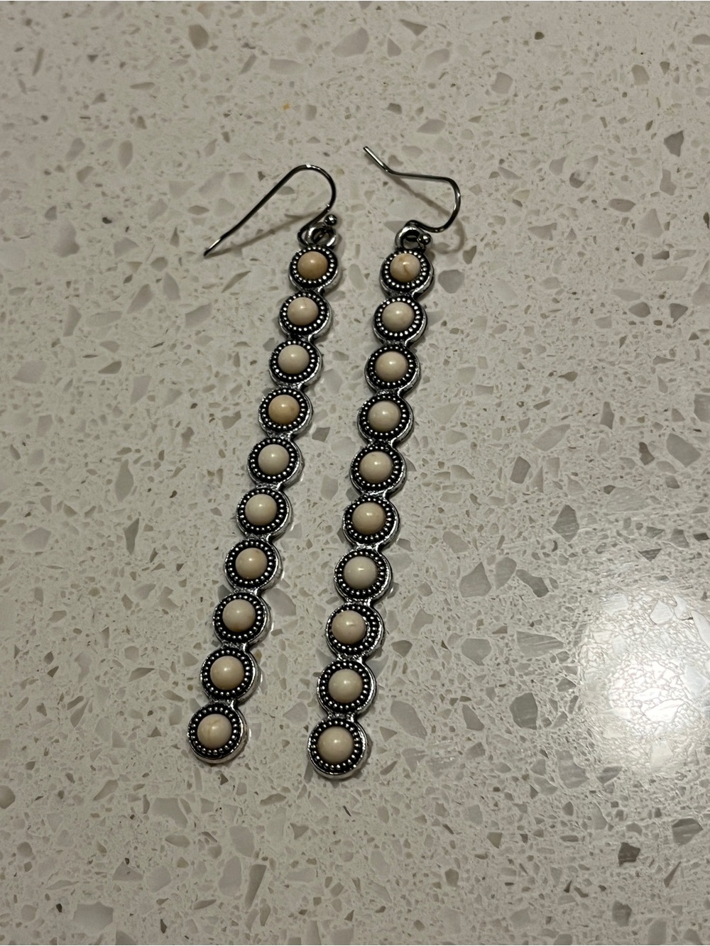 Fake Turquoise‎ Dangle Earrings western style - Picture 3 of 7